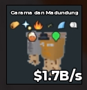 BS13745 Garama and Madundung With 2 Easter Rare Triats 1.6B/s