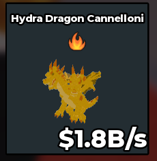 Gold hydra Dragon Cannelloni 1.8b/s Fire Trait🎃 Instant Delivery