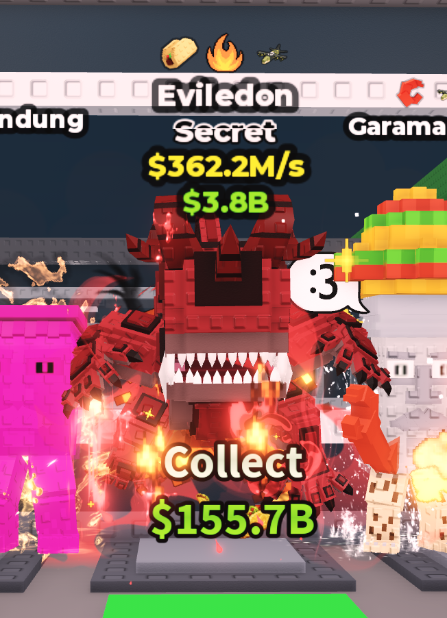 Eviledon 💵 362.2M/s 💵 Taco + Fire + Explosive Traits ⭐ YOU GET THE ONE IN PICTURE ✅ 500+ Orders ✅ TOP SELLER ✅ GamerTagz