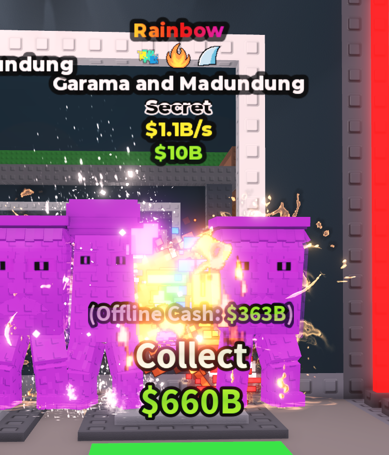 🍔NO TACO🍔 RAINBOW Garama and Madundung 💵 1.1B/s 💵 Glitched + Fire + Shark Fin Traits ⭐ YOU GET THE ONE IN PICTURE ✅ 500+ Orders ✅ TOP SELLER ✅ GamerTagz