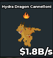 hydra Dragon Cannelloni 1.8b/s Fire Trait🎃 Instant Delivery
