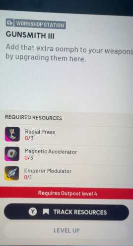 Gunsmith Bench lvl 4 | Emperor Modulator + 3 Magnetic Accelerator + 3 Radial Press - Workshop