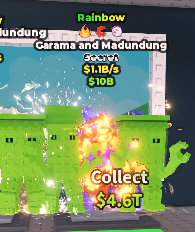 🍔NO TACO🍔 RAINBOW Garama and Madundung 💵 1.1B/s 💵 Fire + Crab + Galactic Traits ⭐ YOU GET THE ONE IN PICTURE ✅ 500+ Orders ✅ TOP SELLER ✅ GamerTagz