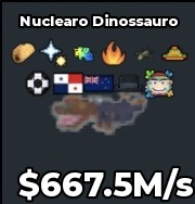 BS14082 Nuclearo Dinossauro DINOSSAURO-WITH 11 TRAIT RARE💫 667.5M/s
