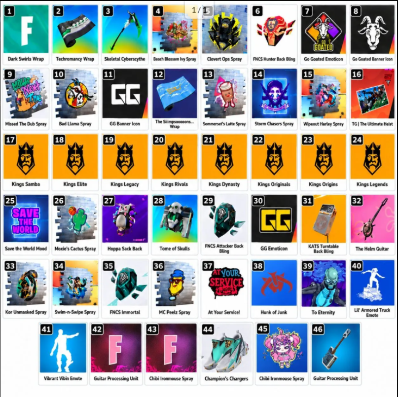 🎮 Fortnite Twitch Drops 🎮 - 📦 46 Items 📦 - Pickaxes ▪︎ Back Blings ▪︎ Wraps ▪︎ Instruments - ❗❗❗ READ DESCRIPTION ❗❗❗ - ⚡ INSTANT DELIVERY ⚡