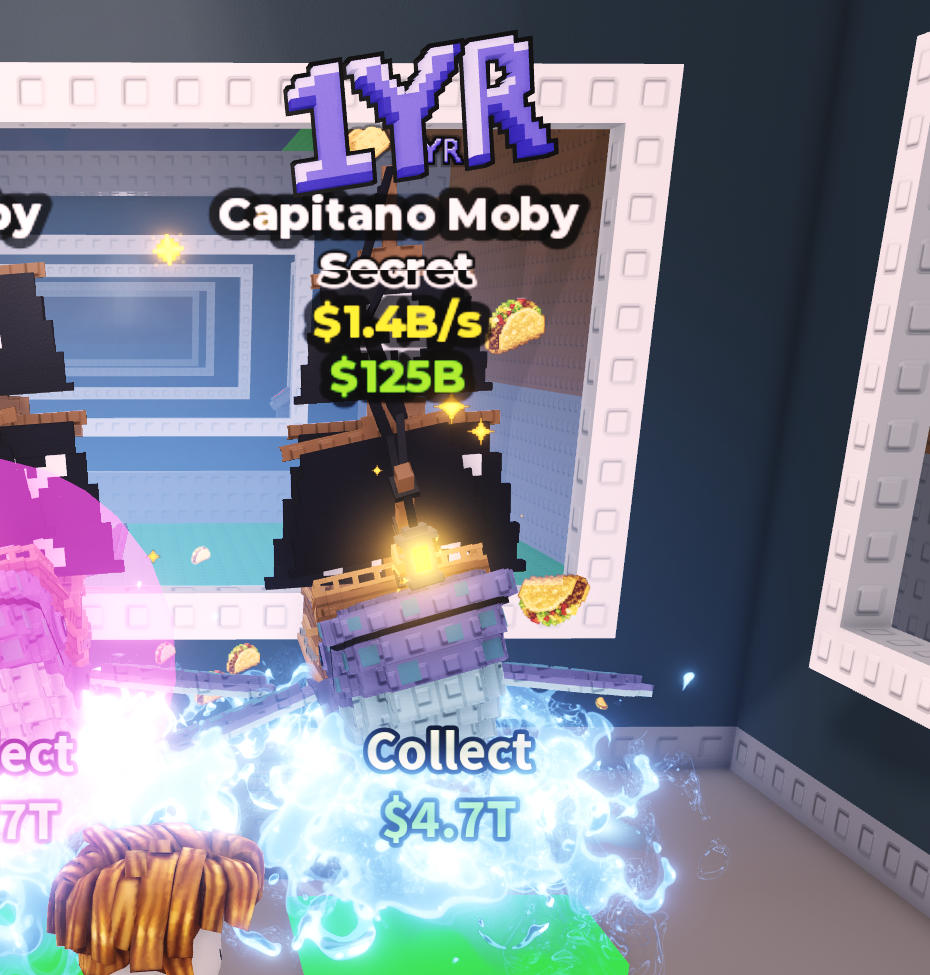 Capitano Moby 💵 1.4B/s 💵 Taco + 1 Year Traits ⭐ YOU GET THE ONE IN PICTURE ✅ 500+ Orders ✅ TOP SELLER ✅ GamerTagz