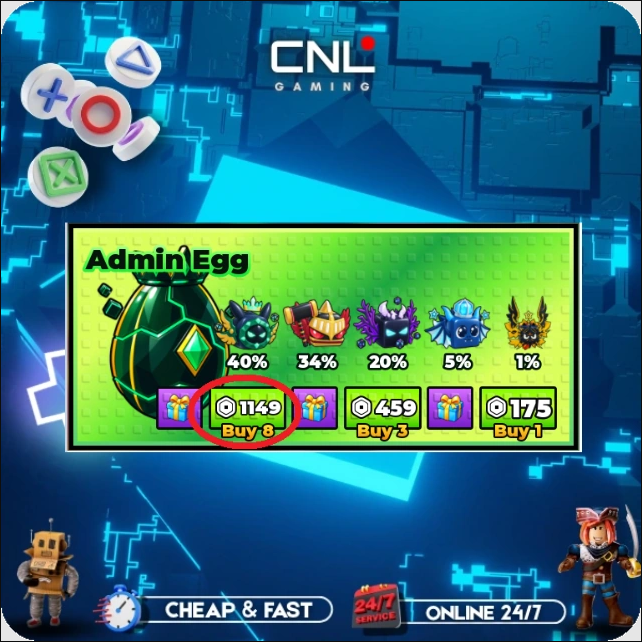 +1 Stone Skipping - 8 Admin Egg - 1149R