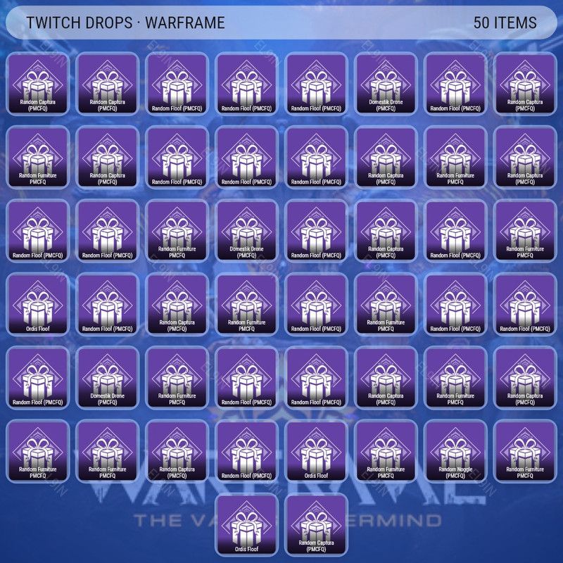 💎 Twitch Drops 🌐 PMCFQ - viceroycyndr ⚡️ Warframe [Total 53 Items]