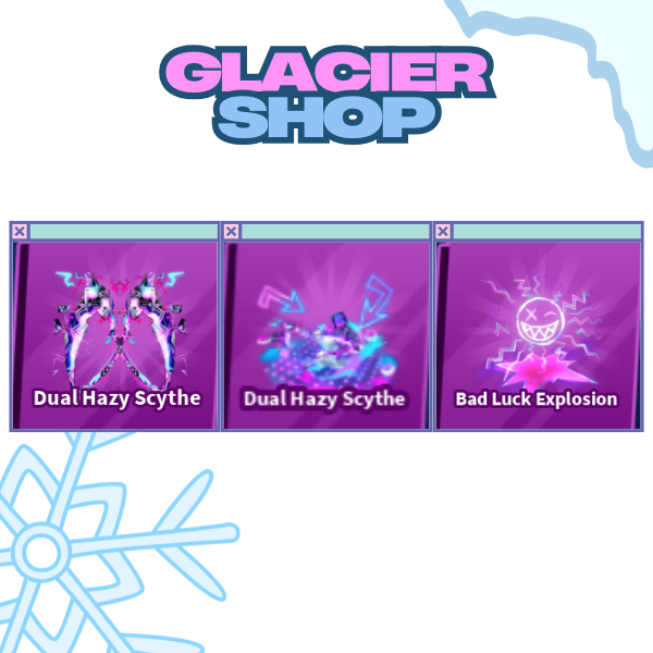 Dual Hazy Scythe + Explosion + Emote ( Limited Set )