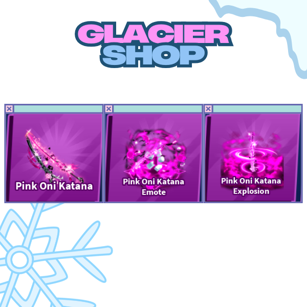 Pink Oni Katana + Explosion + Emote ( Limited Set )