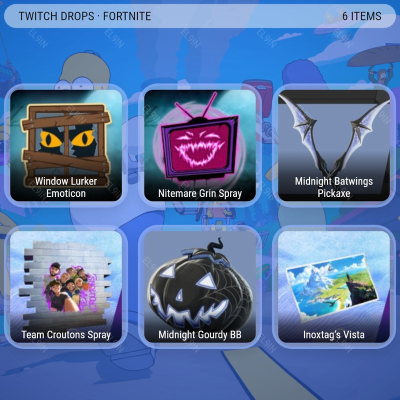 💎 Twitch Drops 🌐 Horror in Fortnite BYVO ❤️ Fortnite [Total 6 Items]