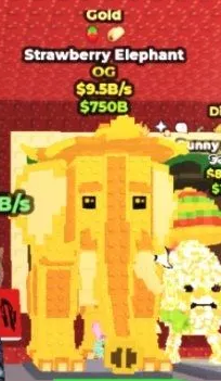 Gold Strawberry Elephant 9.5B/s