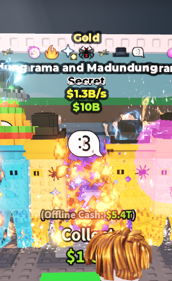 🍔NO TACO🍔 GOLD Garama and Madundung 💵 1.3B/s 💵 Galactic + Fire + Comet Struck + Spider + Explosive + Santa Hat + :3 Traits ⭐ YOU GET THE ONE IN PICTURE ✅ 500+ Orders ✅ TOP SELLER ✅ GamerTagz