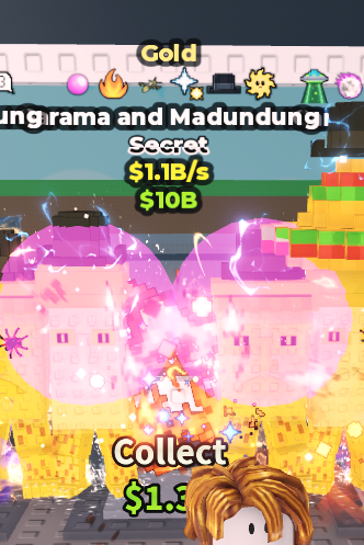 🍔NO TACO🍔 GOLD Garama and Madundung 💵 1.1B/s 💵 Bubblegum + Fire + Explosive + Comet Struck + Santa Hat + Granny Traits ⭐ YOU GET THE ONE IN PICTURE ✅ 500+ Orders ✅ TOP SELLER ✅ GamerTagz