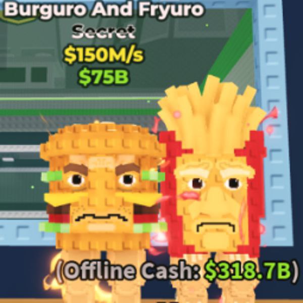 Burguro and fryuro 150M/s 📛 cheapest steal a brainrot 📛 fast delivery ✅