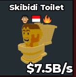 Gold Skibidi Toilet 7.5B/s