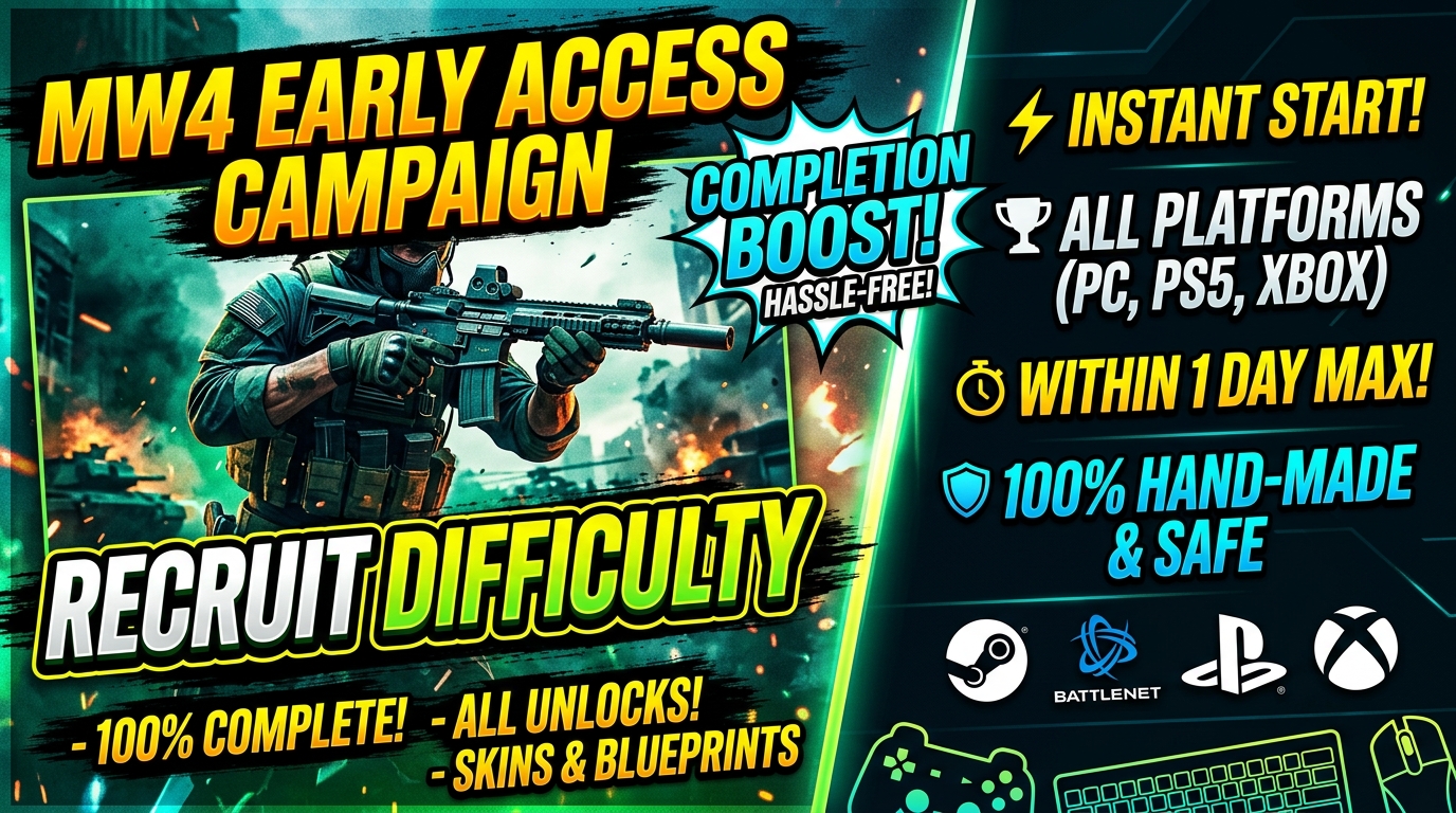 🔥MW4 - Recruit Difficulty  Campaign Early Access Completion  | 1 Day | All Platforms