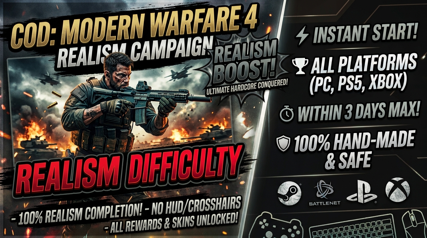 MW4 - Realism Difficulty  Campaign Early Access Completion  | 1 Day | All Platforms