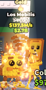 ✨ 137.5M/s ⭐ Gold Los Mobilis - 1 Trait Secret | Steal A Brainrot ⚡ FAST DELIVERY⚡
