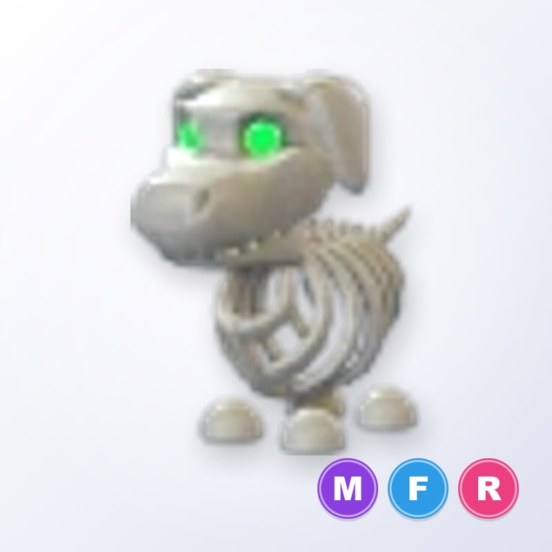 Halloween White Skeleton Dog MFR | Adopt Me