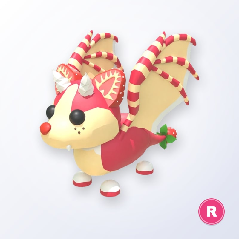Strawberry Shortcake Bat Dragon R | Adopt Me