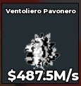 BS14720 Ventoliero Pavonero Yin Yang 487.5M/s