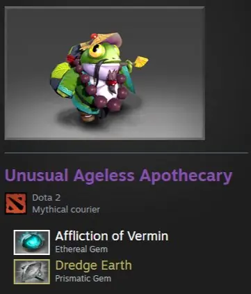 ✧･ﾟ:*✧ Dota 2 Items - Unusual Ageless Apothecary Courier (Mythical Quality) ✧･ﾟ:*✧ Be Smart.Buy Now ✧･ﾟ:*✧