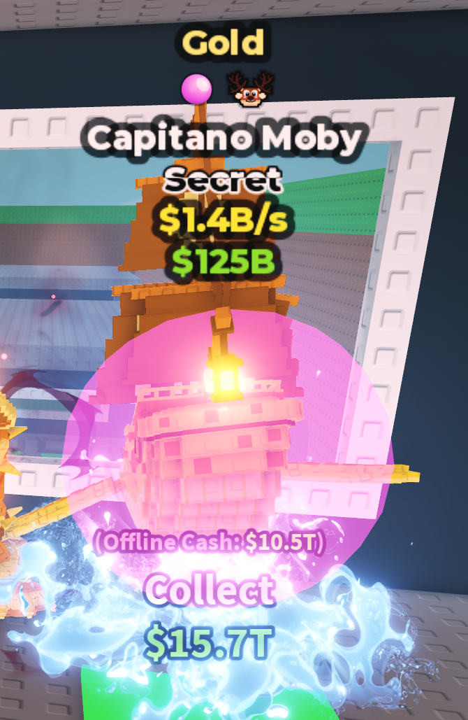 🍔NO TACO🍔 GOLD Capitano Moby 💵 1.4B/s 💵 Bubblegum + Reindeer Traits ⭐ YOU GET THE ONE IN PICTURE ✅ 500+ Orders ✅ TOP SELLER ✅ GamerTagz
