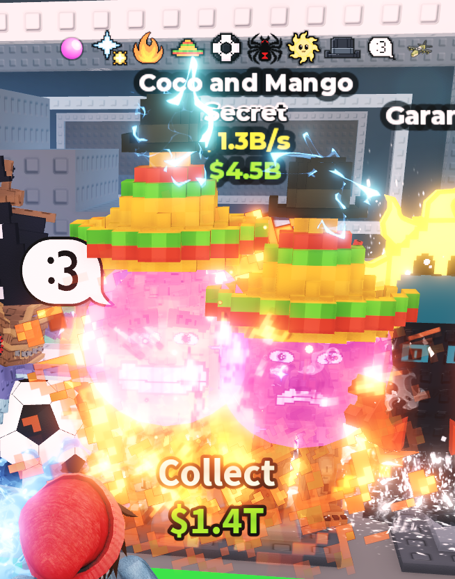 🍔NO TACO🍔 Coco And Mango 💵 1.3B/s 💵 Bubblegum + Comet Struck + Fire + Sombrero + Fireworks + Spider + Snowy + Matteo Hat + :3 + Explosive Traits ⭐ YOU GET THE ONE IN PICTURE ✅ 500+ Orders ✅ TOP SELLER ✅ GamerTagz