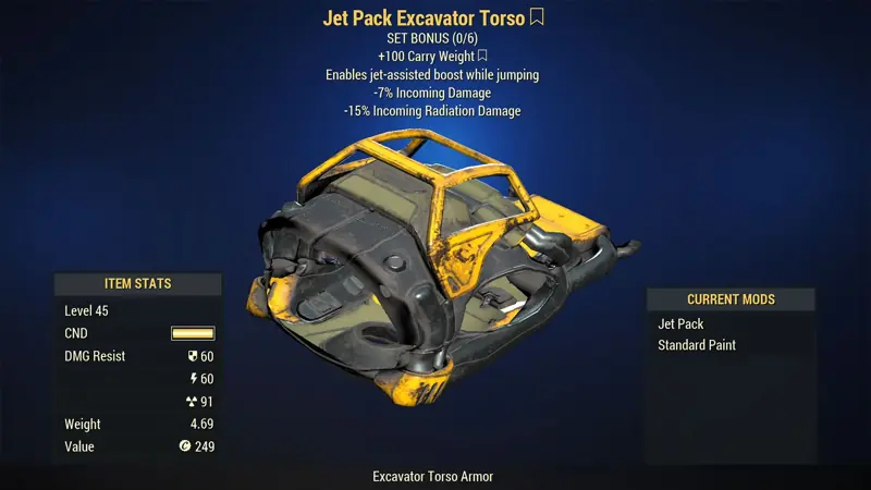 ✧･ﾟ:*✧ Fallout 76 - Jet Pack Excavator Torso (PS) ✧･ﾟ:*✧ Your last shot ✧･ﾟ:*✧