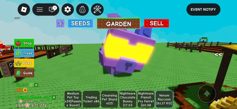 ✧･ﾟ:*✧ Roblox Grow a Garden: Raccoon Venom (62kg, 100age) ✧･ﾟ:*✧ Tap. Pay. Peace. ✧･ﾟ:*✧