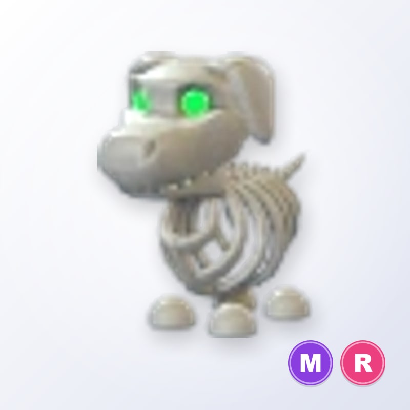 Halloween White Skeleton Dog MR | Adopt Me
