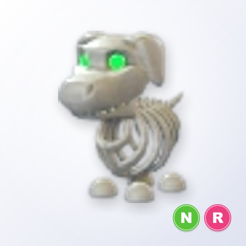 Halloween White Skeleton Dog NR | Adopt Me