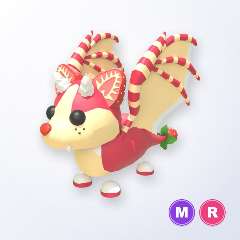 Strawberry Shortcake Bat Dragon MR | Adopt Me