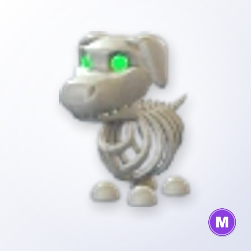 Halloween White Skeleton Dog M | Adopt Me