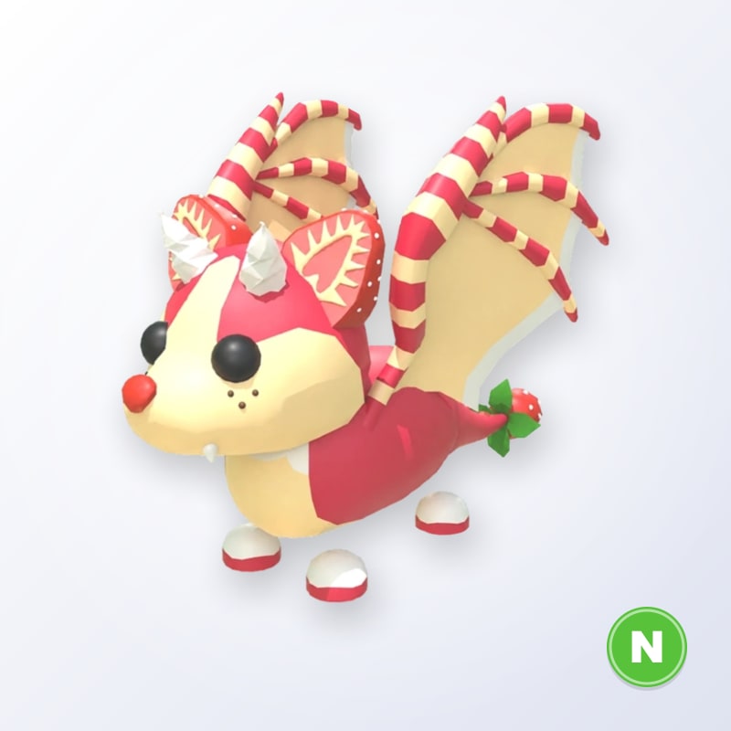 Strawberry Shortcake Bat Dragon N | Adopt Me