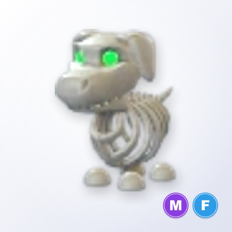 Halloween White Skeleton Dog MF | Adopt Me