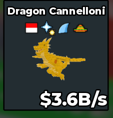 Gold Dragon Cannelloni 3.6b/s Good Trait🎃 Instant Delivery