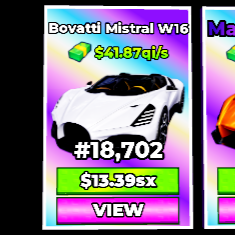 Bovatti Mistral W16 41,87qi/s (in rebith 15 with 167,5x multi) | Eternal Car | Dream Car Collection