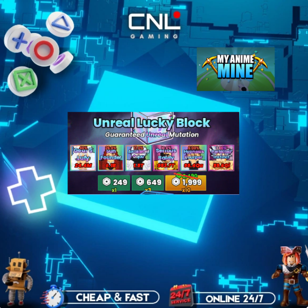 My Anime Mine - x10 Unreal Lucky Block [1999R]