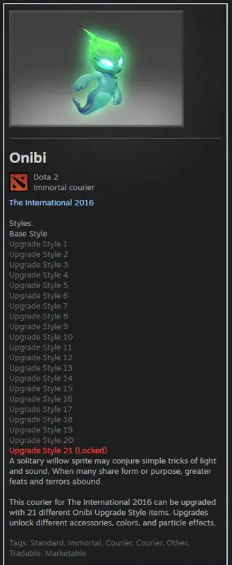 ✧･ﾟ:*✧ Dota 2 Items - Onibi 20 Style Courier (Instant Trade) ✧･ﾟ:*✧ Blink and It’s Gone ✧･ﾟ:*✧