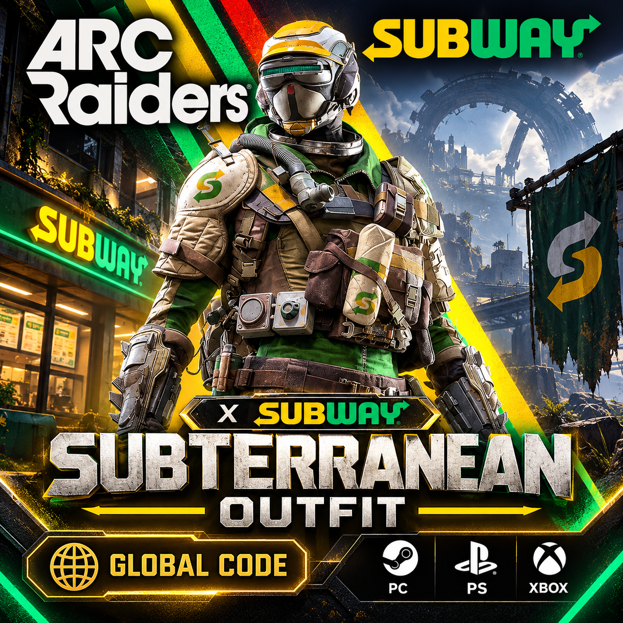 ARC Raiders X Subway Subterranean Outfit