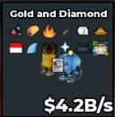BS14920 Gold and Diamond With Rare Trait 1 Exist 4.2B/s