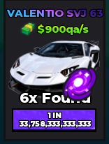 🔥Valentio SVJ 63 (Galaxy) (Eternal) ($900qa/s) | - Dream Car Collection🔥