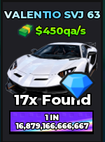 🔥Valentio SVJ 63 (Diamond) (Eternal) ($450qa/s) | - Dream Car Collection🔥