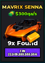 🔥Mavrix Senna (Golden) (Eternal) ($300qa/s) | - Dream Car Collection🔥