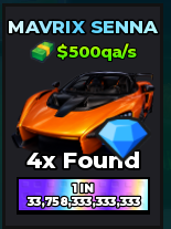 🔥Mavrix Senna (Diamond) (Eternal) ($500qa/s) | - Dream Car Collection🔥