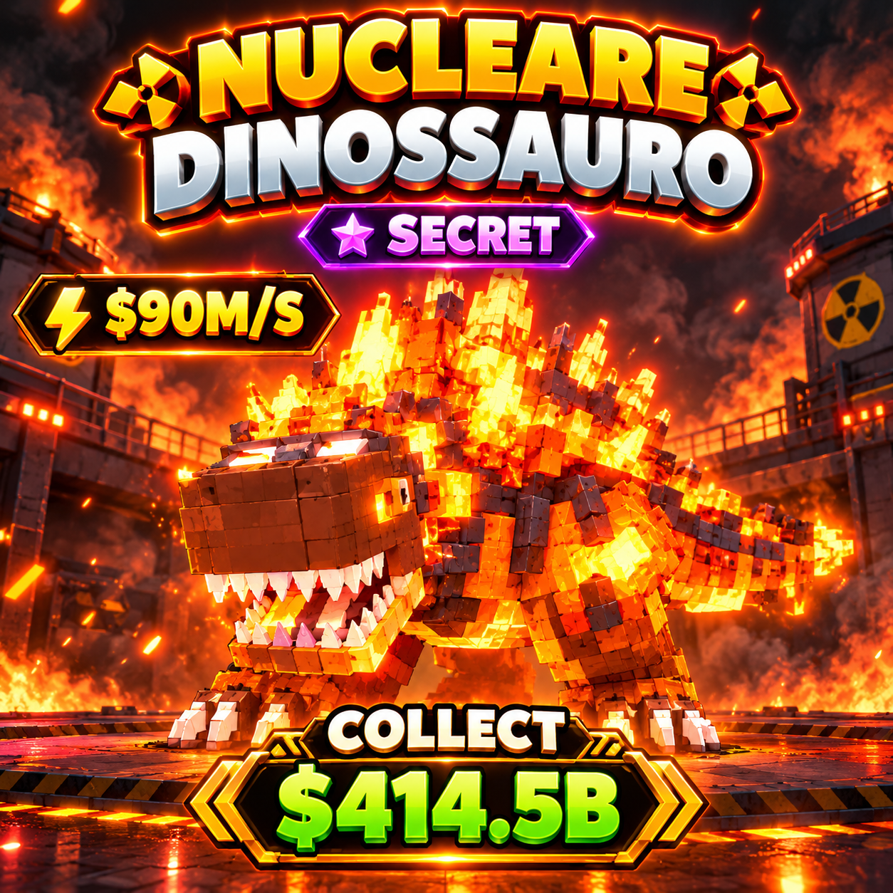 Nuclearo Dinosauro | Secret | 90M/s | Steal a Brainrot