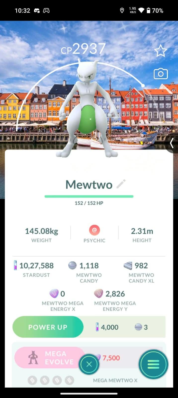 Shiny Mewtwo with Copenhagen Background
