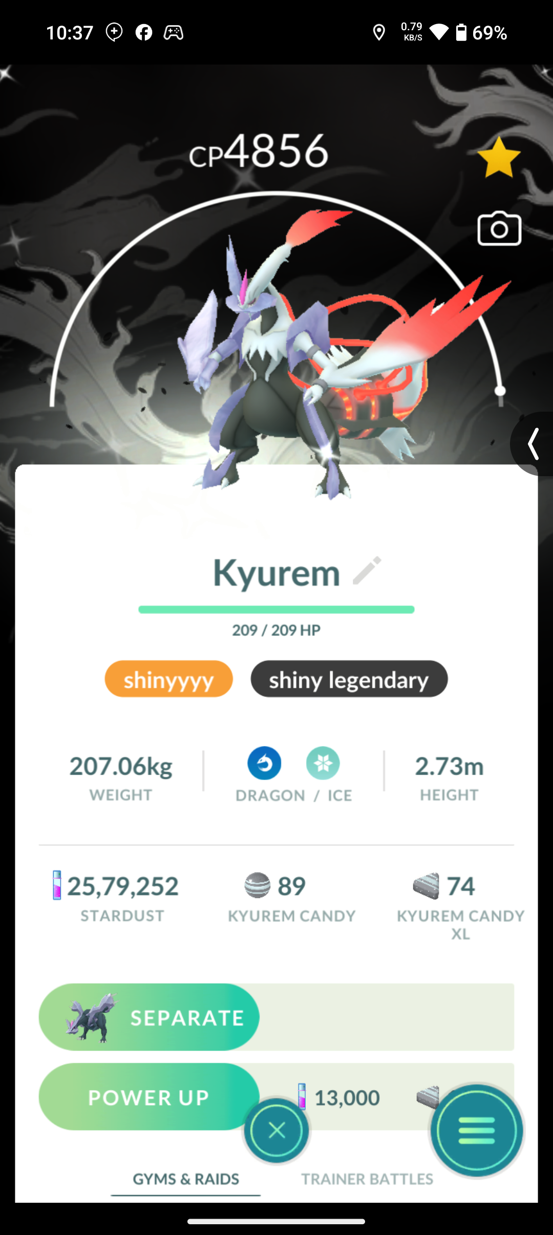 SHINY Kyurem with Black background 🔥